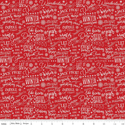 A Perfect Winter Text Red