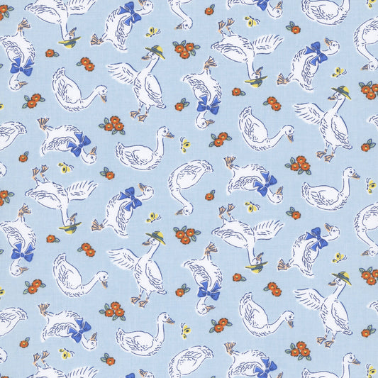 Traditional 30's Geese Blue