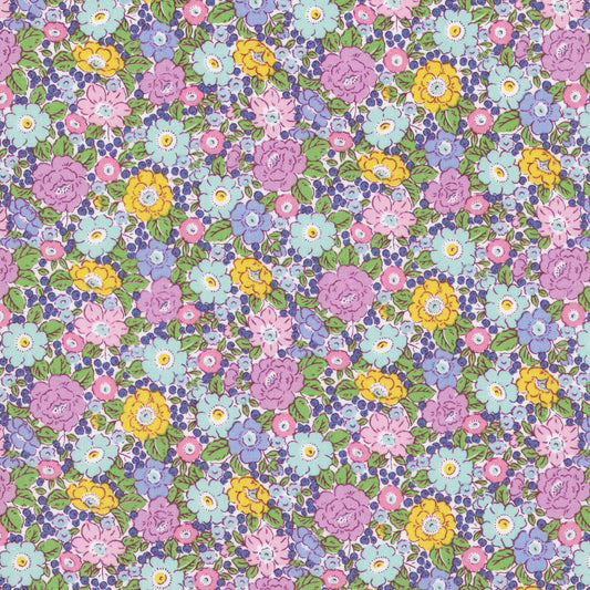 Traditional 30's Floral Purple