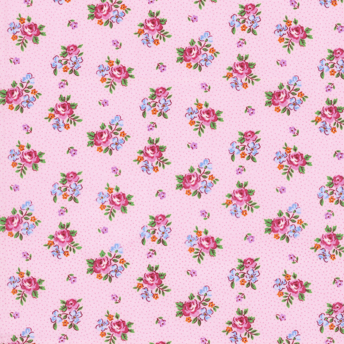 Traditional 30's Scattered Floral Pink