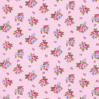 Traditional 30's Scattered Floral Pink