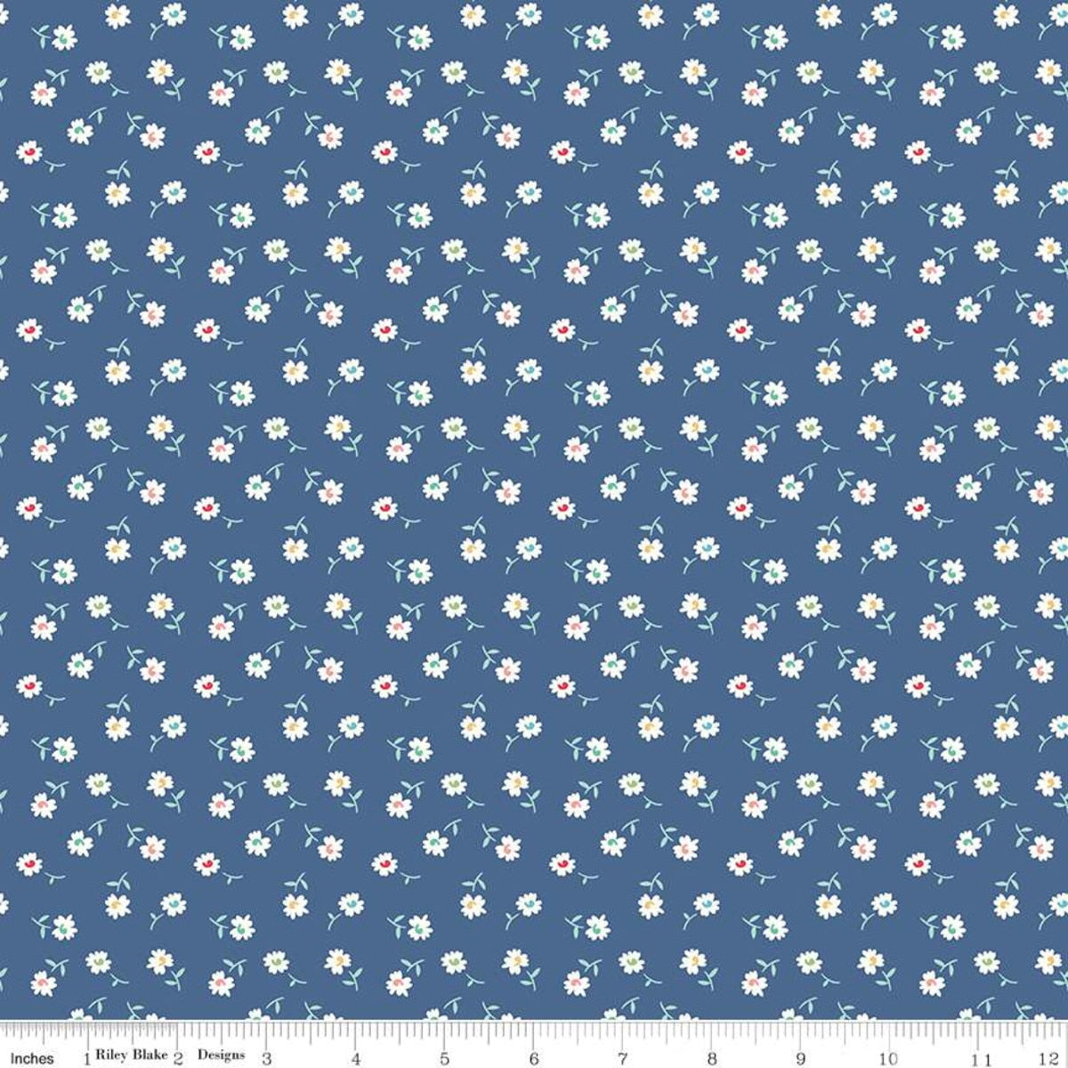 Vintage Happy 2 Daisy Denim | Fat Quarter