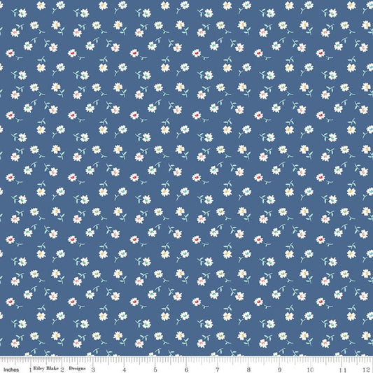 Vintage Happy 2 Daisy Denim | Fat Quarter
