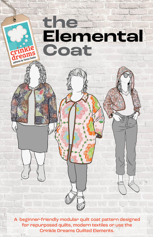 Elemental Coat Sewing Pattern Quilted A-Line Coat Pattern