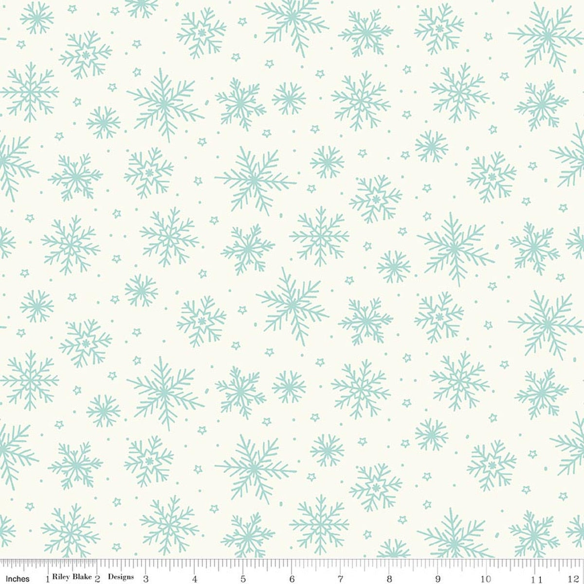 Flannel The North Pole Snowflakes White