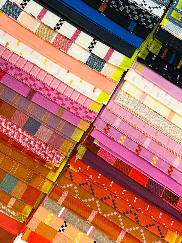 Warp and Weft | Features textured, yarn-dyed fabrics perfect for quilts and sewing.