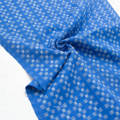 Fine And Dandy Basket Weave in Bright Blue
