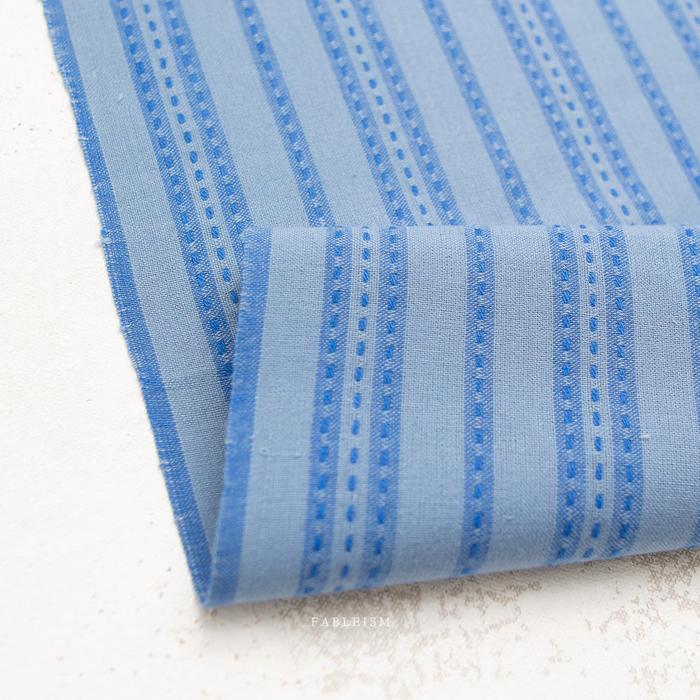 Fine And Dandy Stitch Stripe in Blue (REVERSIBLE)