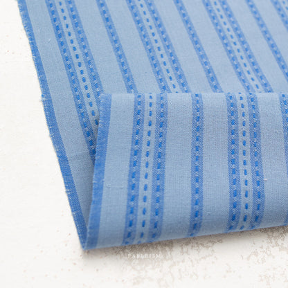Fine And Dandy Stitch Stripe in Blue (REVERSIBLE)