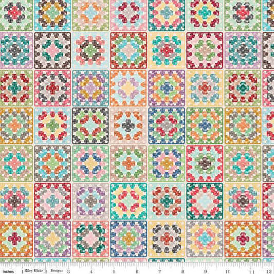 Chunky Thread Home Décor Granny Squares Multi