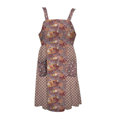 Evening on the Prairie Home Décor Cottage Core Apron Panel Grape