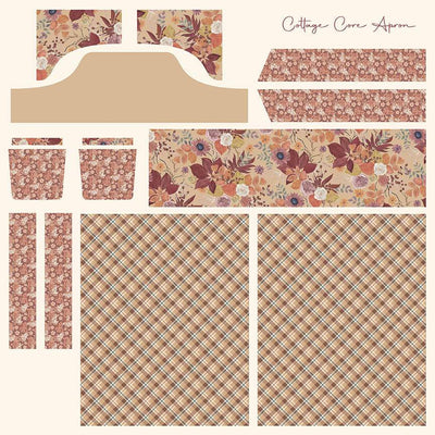 Evening on the Prairie Home Décor Cottage Core Apron Panel Sienna