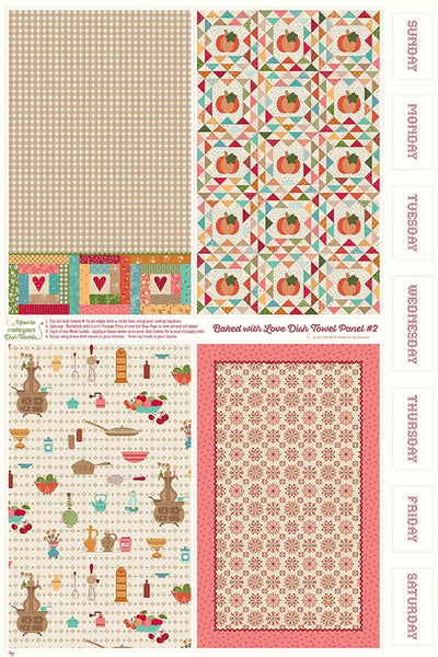Baked With Love Home Dec Dish Towel Panel #2