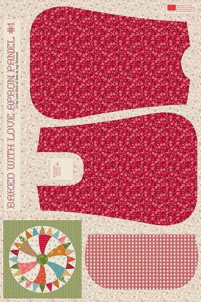 Baked With Love Home Dec Apron Panel #1