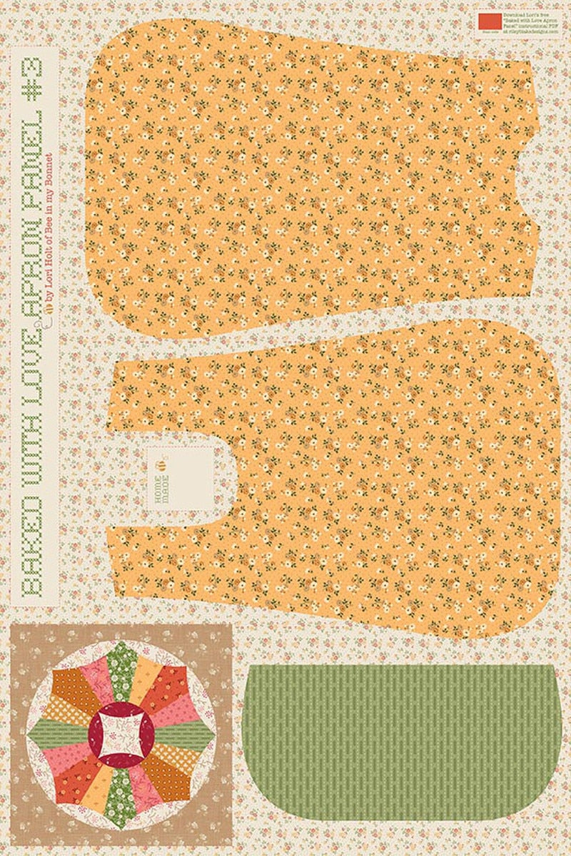 Baked With Love Home Dec Apron Panel #3