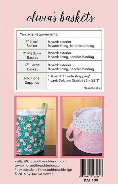 Olivia's Baskets Quilt Pattern