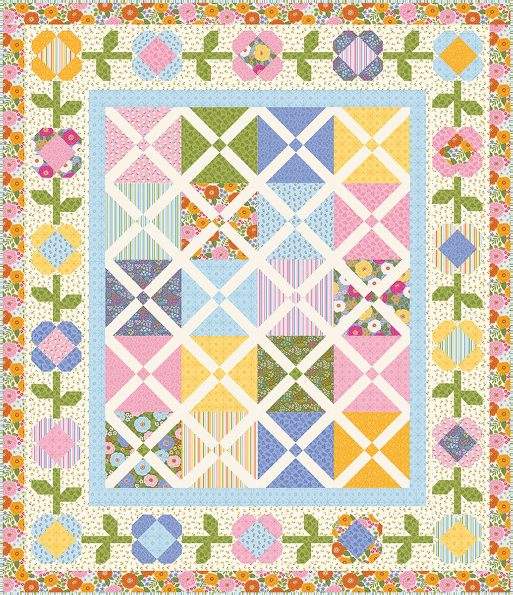 Plaid and Posies Quilt Kit