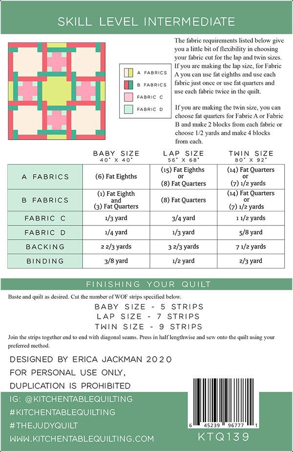 The Judy Quilt Pattern