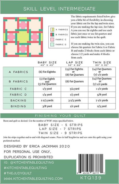 The Judy Quilt Pattern