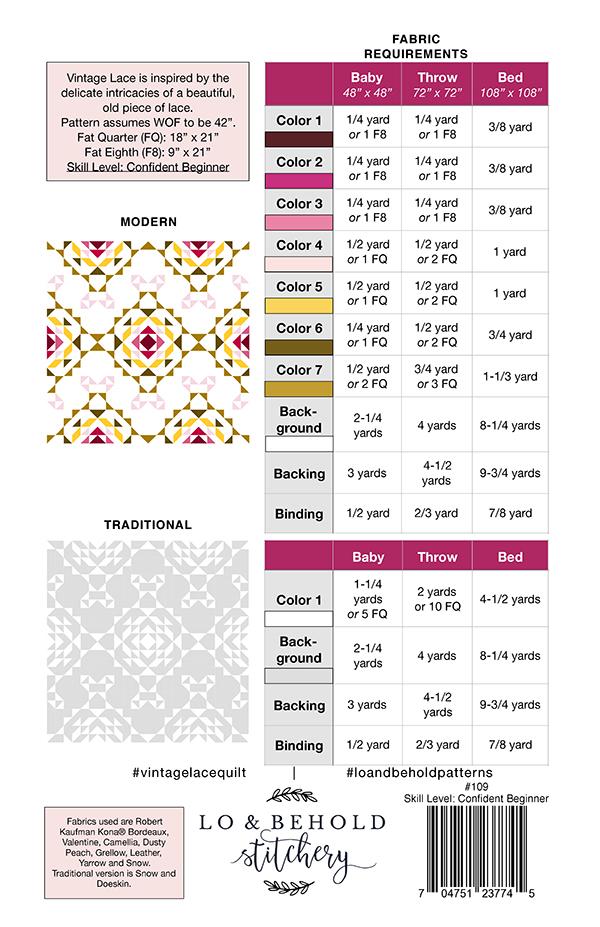 Vintage Lace Quilt Pattern