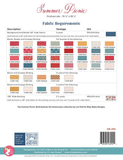 It's Sew Emma Summer Picnic Quilt Pattern