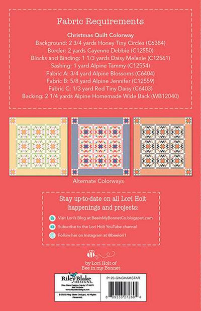 Bee in my Bonnet Gingham Star Quilt Pattern