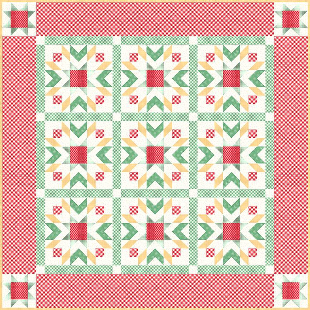 Bee in my Bonnet Gingham Star Quilt Pattern