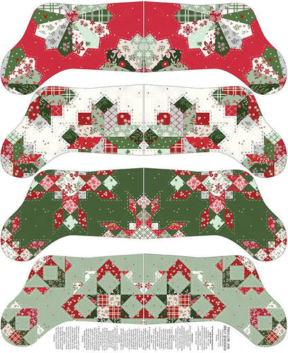 Mistletoe & Holly Stockings Panel