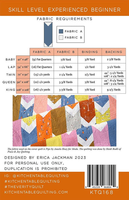 Kitchen Table Quilting The Verity Quilt Pattern