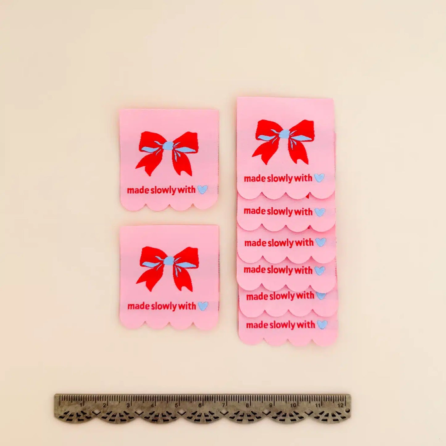 Minki Kim Sewing Illustration Made Slowly Woven Labels