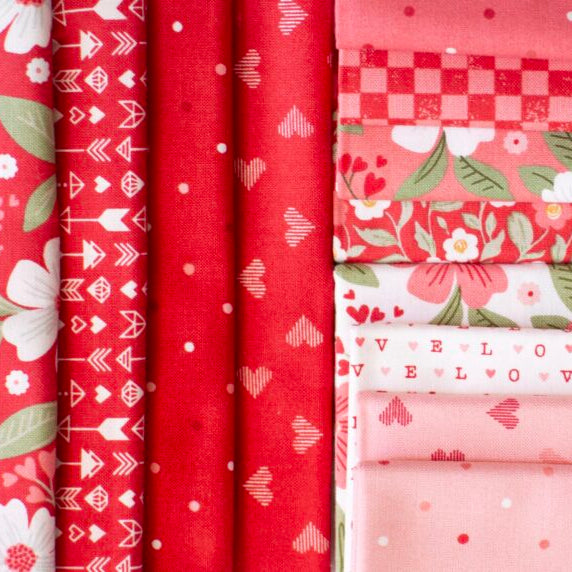 You & Me | features sweet, romantic prints perfect for quilts and sewing projects for couples or loved ones.