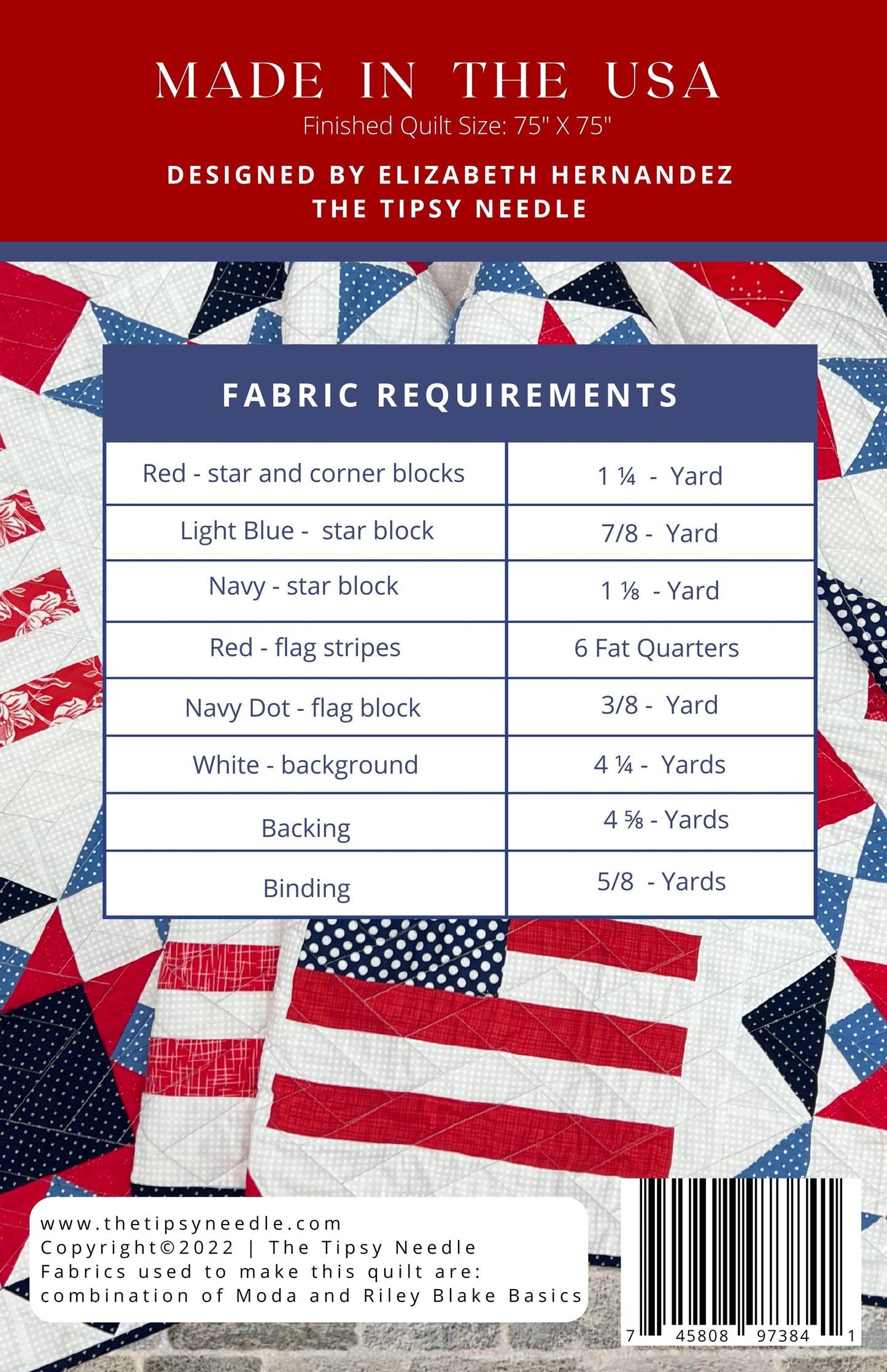 Made In The USA Quilt Pattern