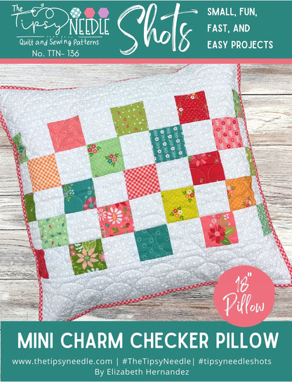 Mini Charm Checker Pillow Quilt Pattern