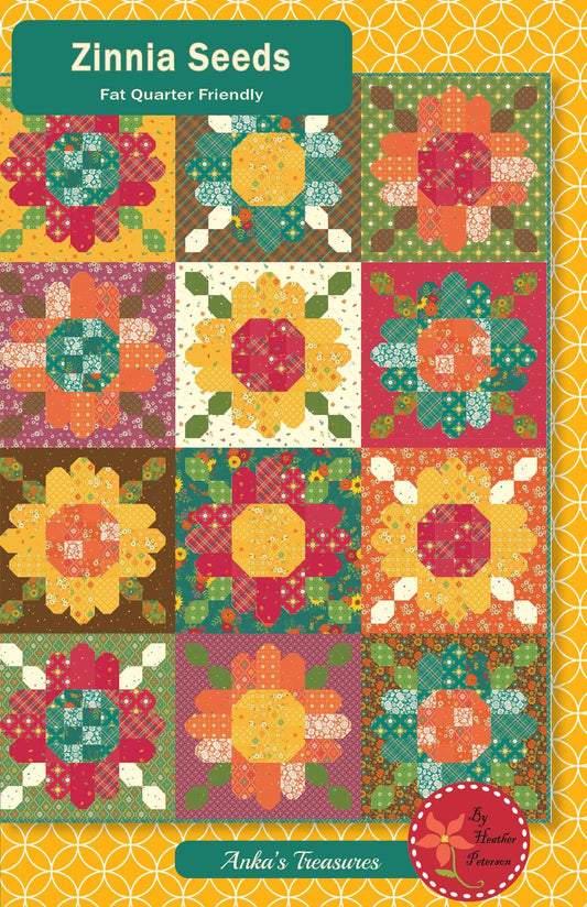 Heather Peterson Zinnia Seeds Quilt Pattern