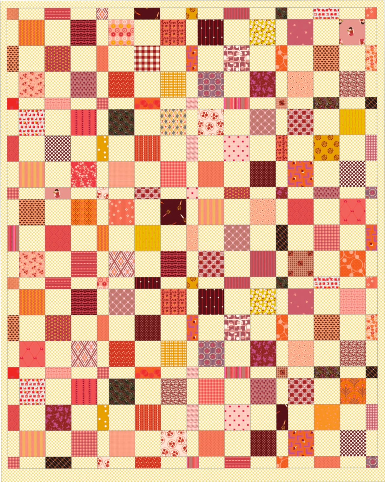Lollies Gathered Quilt Kit