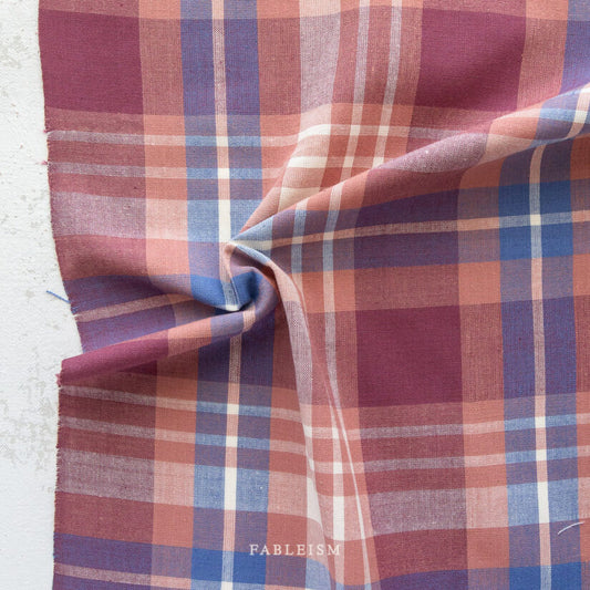 Arcade Plaid Woven in Garnet- Fat Quarter