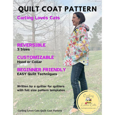 Carling Loves Cats Quilt Coat Sewing Pattern