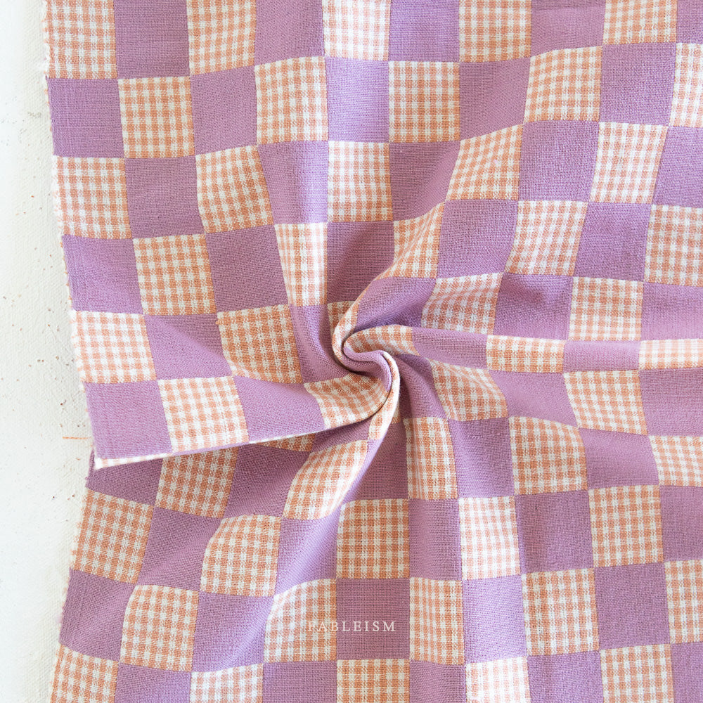 Checkmate Checkers in Amethyst- Fat Quarter