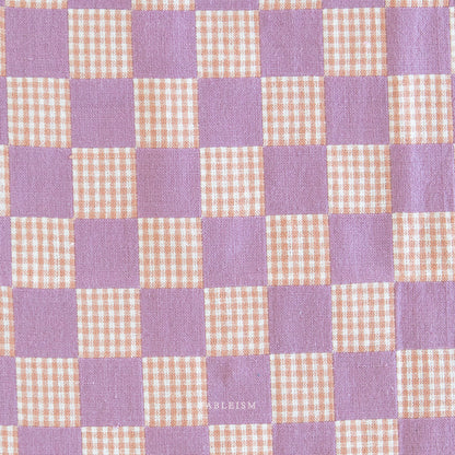Checkmate Checkers in Amethyst- Fat Quarter