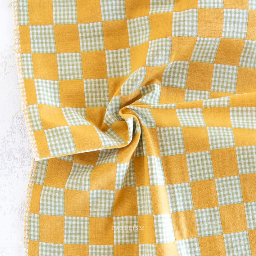 Checkmate Checkers in Citrine- Fat Quarter