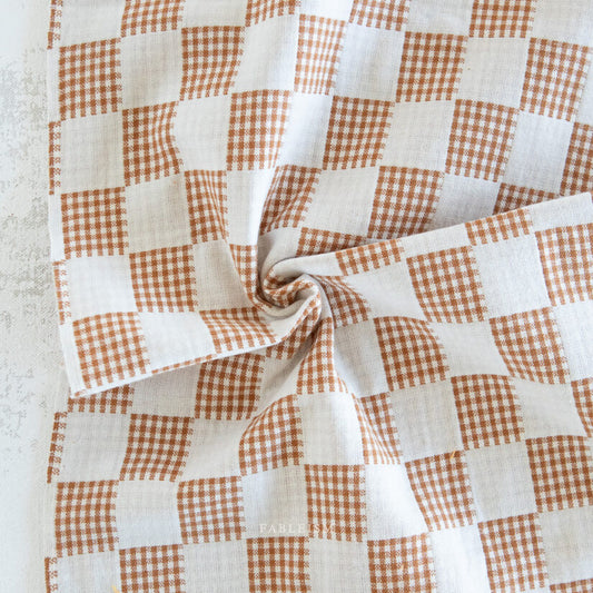 Checkmate Checkers in Ivory- Fat Quarter