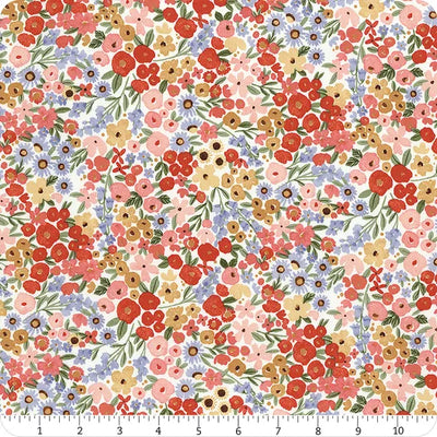 White Happy Ditsy Floral