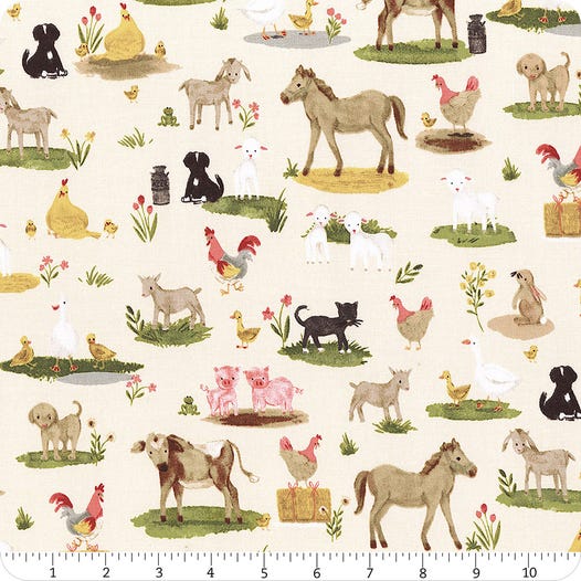Lil' Farm Friends Cream Animals