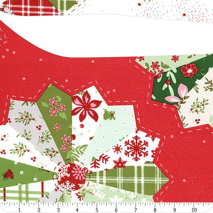 Mistletoe & Holly Stockings Panel