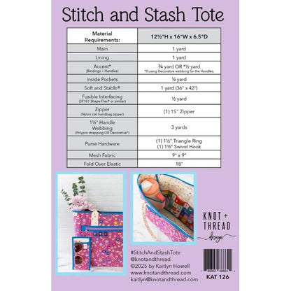 Stitch and Stash Tote Pattern