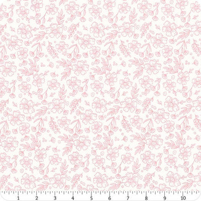 Sweet Pink Floral Cream